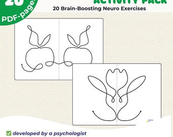 Mirror Tracing Activity Pack – 20 Brain-Boosting Neuro Exercises
