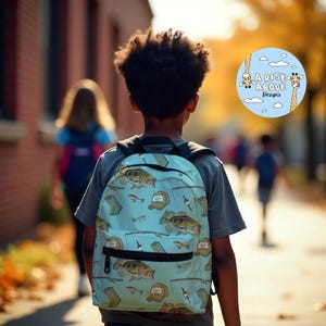 Fishing Backpack, Angler Gift, Outdoor Enthusiast Bag, Bass Fishing Gear, Camping Hiking Pack, Fishing Trip, Fisherman back to school