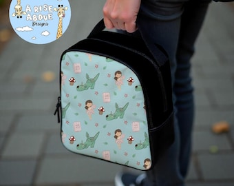 Wunderliche Lunchbag mit entzückendem Feen- und Drachenmuster, niedliche Kinderlunchbox, perfekt für die Schule oder für ein Picknick, umweltfreundliche Snackpackung