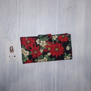 Cartera triple - Cartera para mujer - Cartera de tela - Funda para chequera - Ranuras para tarjetas - Billetera para efectivo - Regalo - Regalo para ella - Listo para enviar