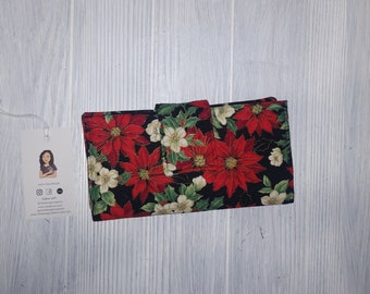 Trifold Wallet - Womens Wallet - Fabric Wallet - Checkbook Cover - Card Slots - Cash Wallet- Gift - Gift for Her - Ready to Ship