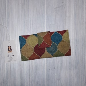 Cartera triple - Cartera para mujer - Cartera de tela - Funda para chequera - Ranuras para tarjetas - Billetera para efectivo - Regalo - Regalo para ella - Listo para enviar