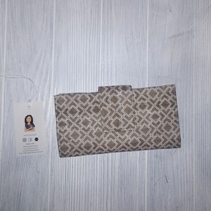 Cartera triple - Cartera para mujer - Cartera de tela - Funda para chequera - Ranuras para tarjetas - Billetera para efectivo - Regalo - Regalo para ella - Listo para enviar