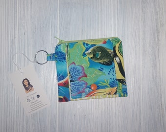Coin pouch with card slots - coin pouch with key holder - coin pouch - small wallet - minimalist wallet - teen wallet