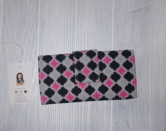 Trifold Wallet - Womens Wallet - Fabric Wallet - Checkbook Cover - Card Slots - Cash Wallet- Gift - Gift for Her - Ready to Ship