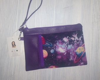 Large Purse Wristlet - Wristlet Wallet - Wristlet - Clutch - Outer Space Purse - Card Slots -  Gift for Mom - Bridesmaid - Phone Wallet