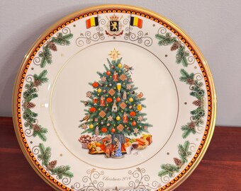 Lenox Holiday Annual Plate 2000 Christmas Trees Around the World