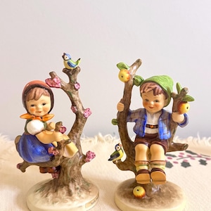 Apple Tree Girl and Boy Set TMK 5 Hummel by Goebel