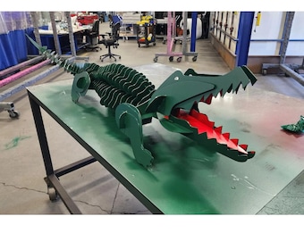 3D Alligator Puzzle DXF Files: Laser Cut CNC Plasma (PDF)