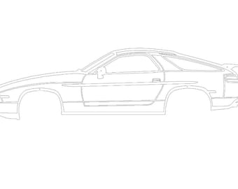 Porsche 928 S4 Car Vector Art: Laser Cut Files (Digital Download)