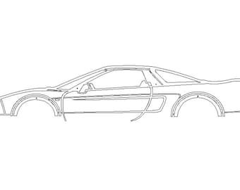 Honda NSX Car Dxf File, Car Vector Art, Car Laser Cut, Downloadable Art, Downloadable Dxf, Dxf Files for Plasma, Dxf files for Laser