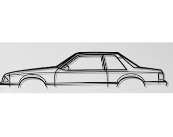Mustang Foxbody LX Car Vector Art: Laser Cut Files (Digital Download)