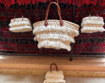 handmade Morocco straw basket