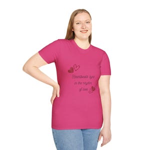 Heartbeats Sync Love T-Shirt, Unisex Softstyle Tee, Romantic Gift, Valentine&#39;s Day Top, Couple&#39;s Apparel, Love Quote Shirt