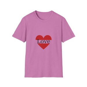 T-shirt , personalize, Love Heart Unisex T-Shirt,Cute Casual Wear, Gift for Valentine&#39;s Day, Romantic Date, Softstyle Tee, Everyday Comfort