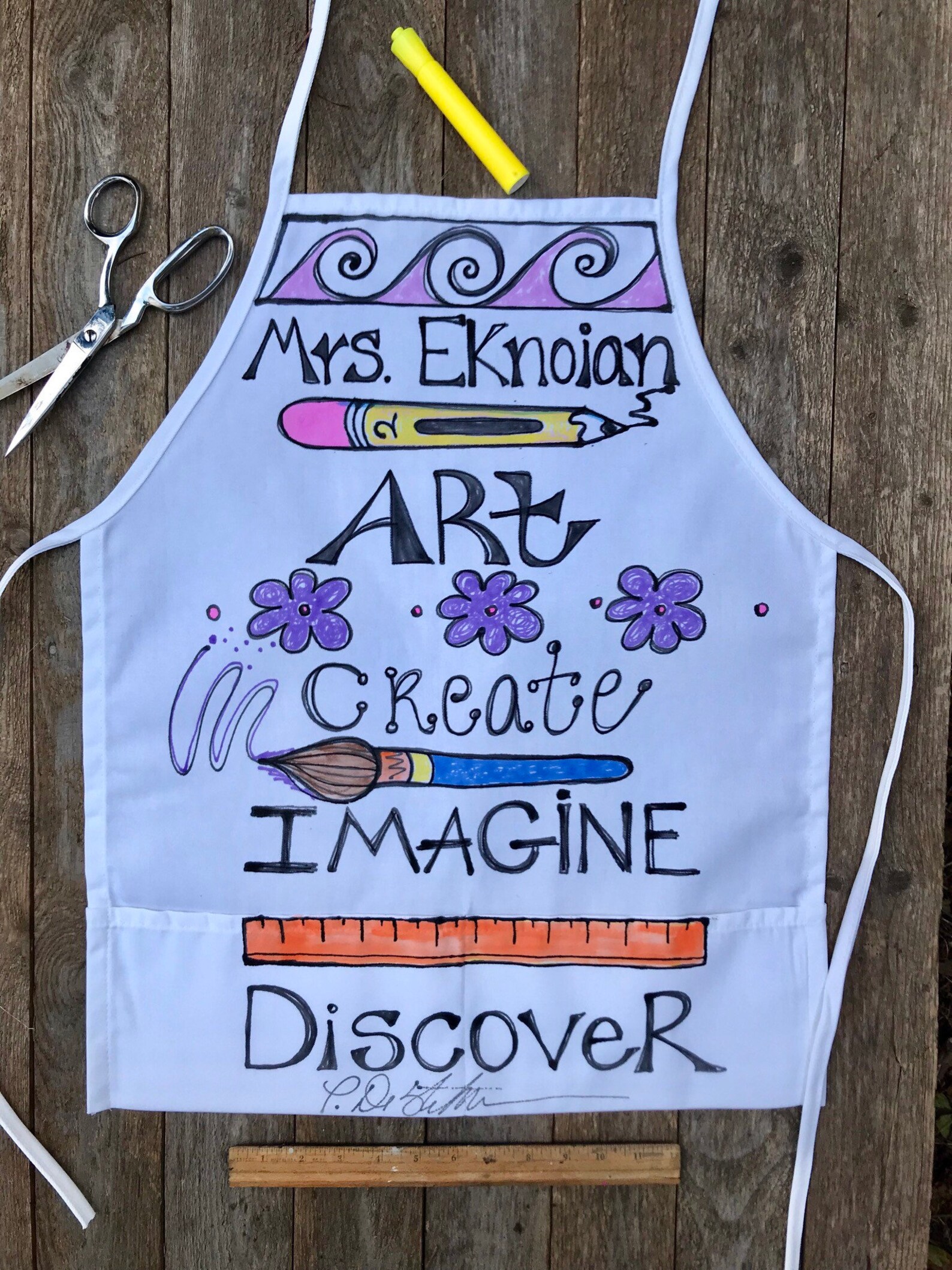 Art Apron, Artist Apron, Cooking Apron, Craft Apron, Gardening Apron
