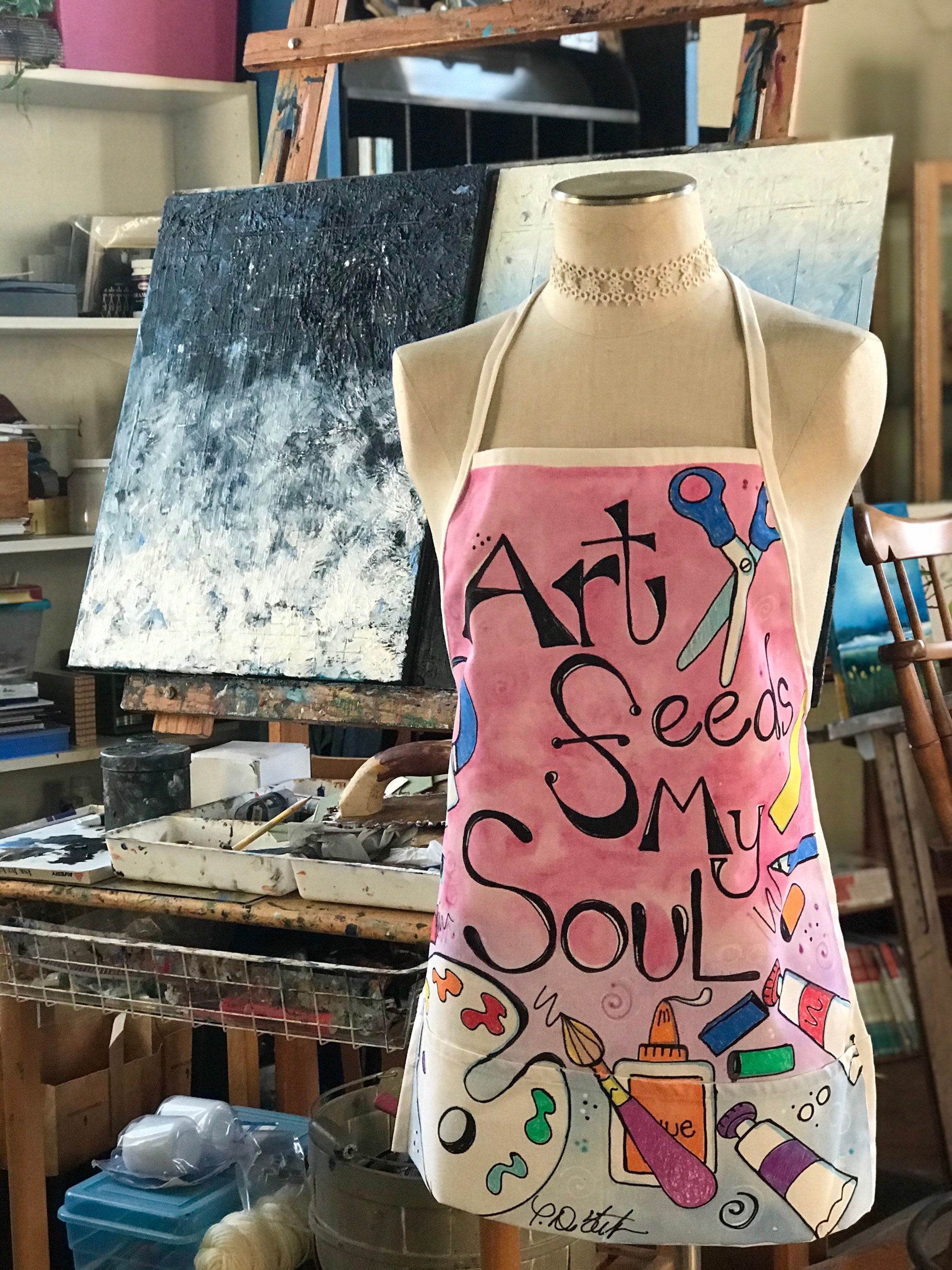 Personalized Painting Apron for Kids, Personalized name Apron for Kids ,artist  Apron, Artist in Training Apron, Painting Supplies Smock 