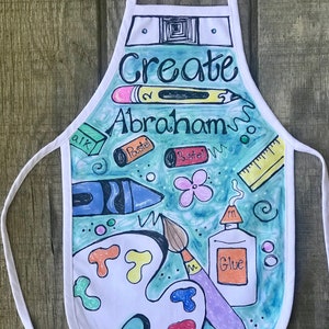 Apron options for kids of all ages,  Custom Art Apron, Art Apron, Kid Gifts, Back to School Apron, Apron for Kids, Art Apron for Children