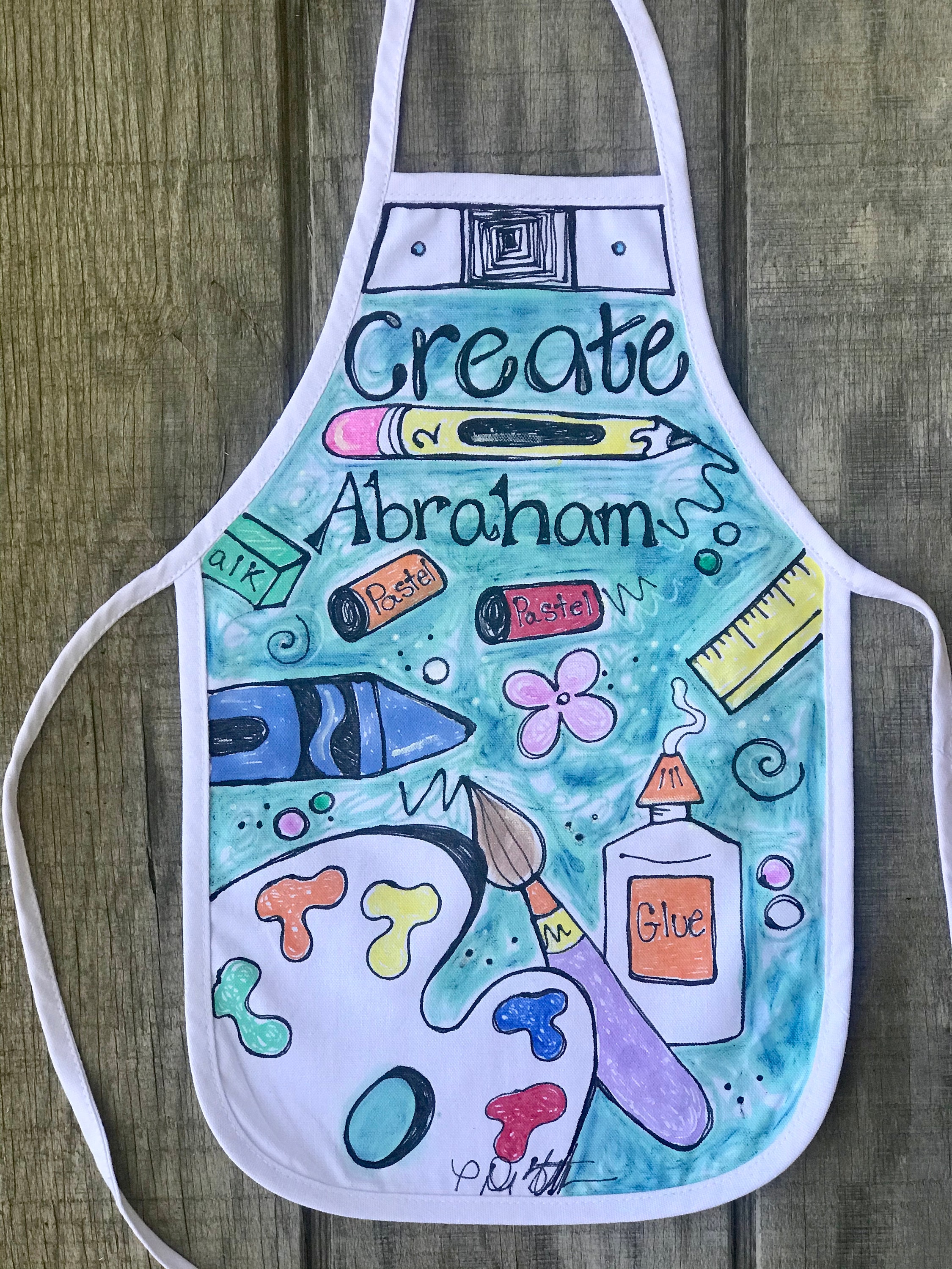 Toddler Art Apron Custom Art Apron Art Apron Kids Gifts Etsy