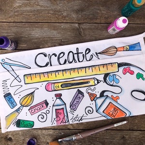 Artist Waist Apron: USA Made Poly Cotton Utility Apron with Pockets