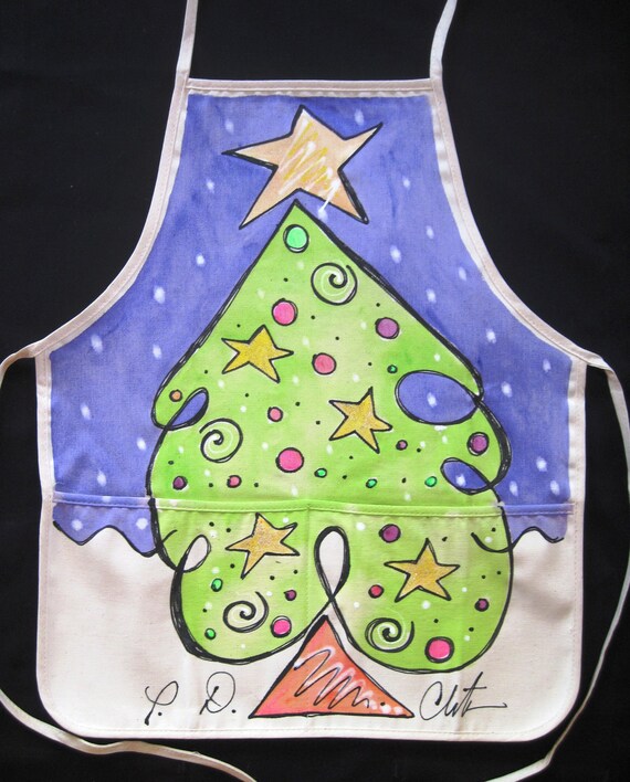 Items similar to Children's Christmas Tree Apron on Etsy