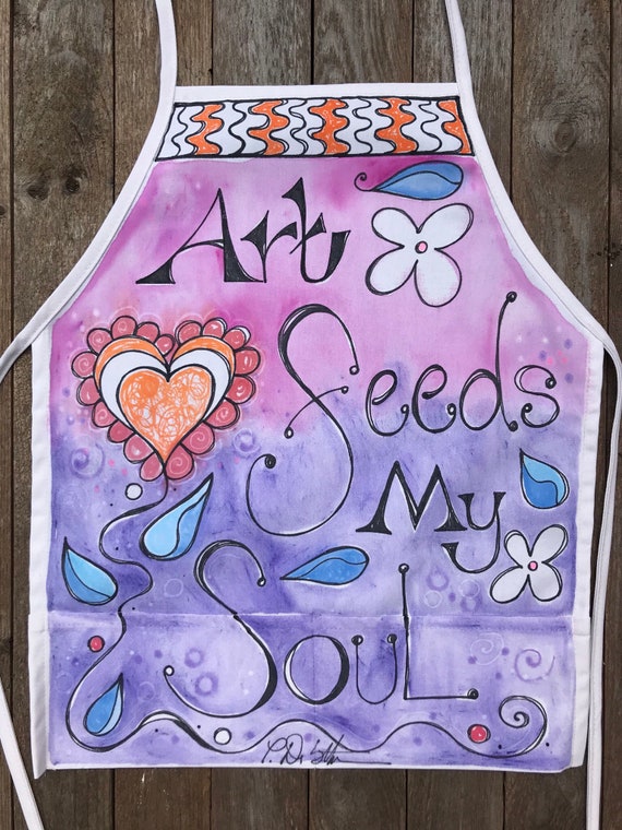 Bemalte Kunst Schurze Personalisierte Geschenk Schurze W Etsy