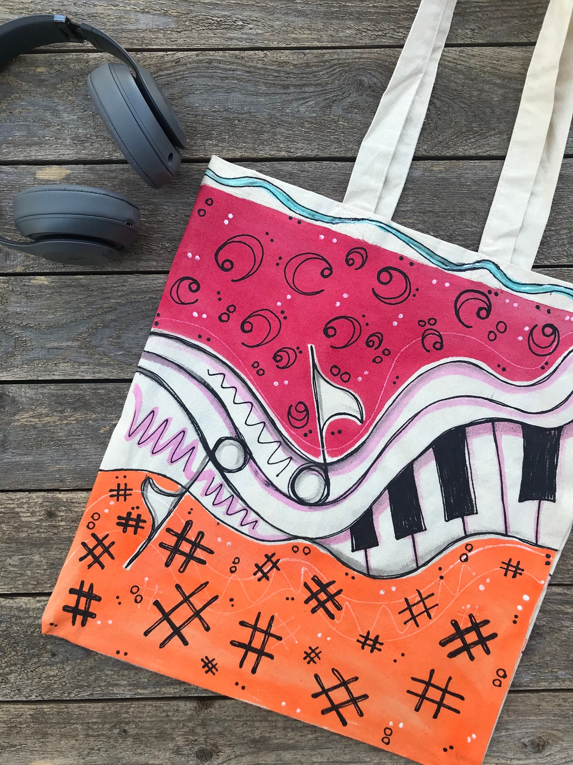 Music lovers tote Book Bag Piano Bag Canvas tote bag Etsy