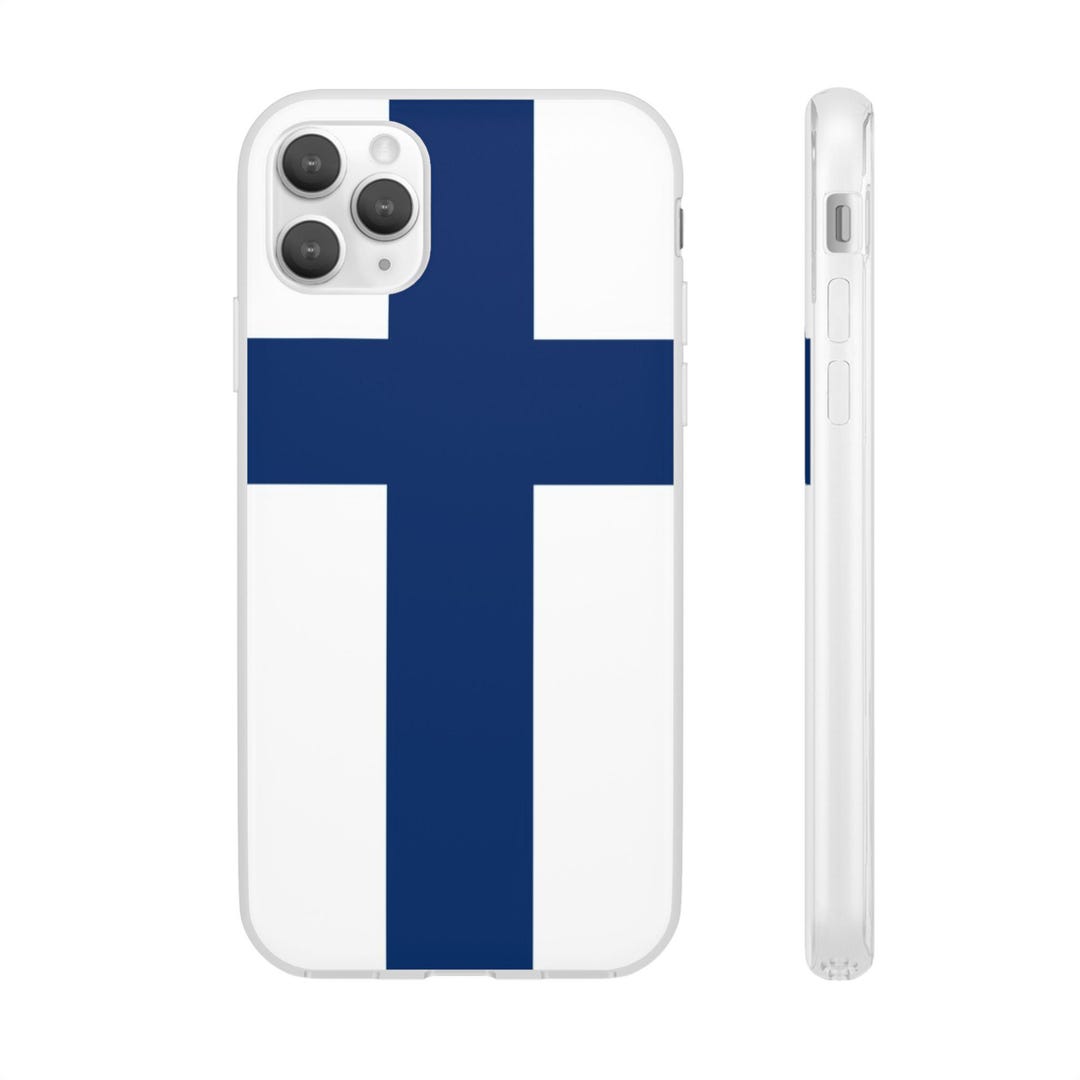 フィンランド国旗の携帯電話ケース iPhone と Samsung のフレキシブル