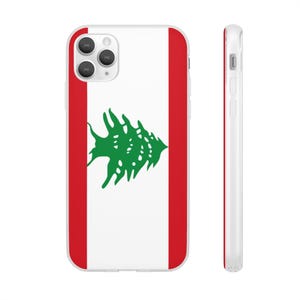 Lebanon Country Flag Phone Case iPhone and Samsung Flexible Cover Gift for him for her for boss for friend for men for women for them fo dad