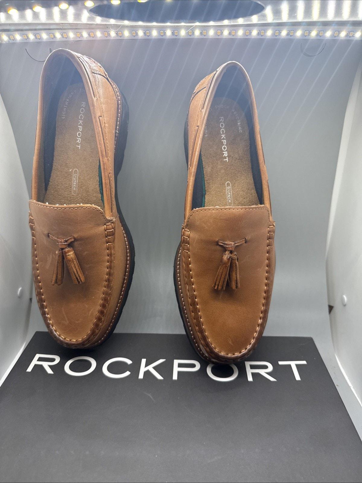 Rockport Roc Sports Brown Leather Loafers Size 10.5W Amazon.com | Rockport Men main image 2