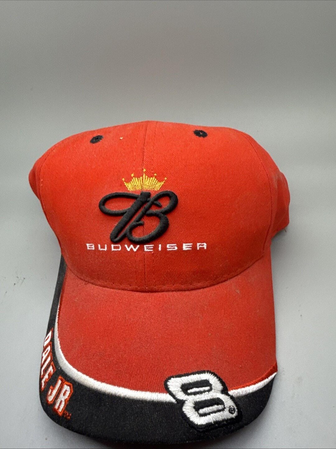 Nascar Hat Mens Red Strap Back Baseball Cap Dale Jr 8 Racing Budweiser ...