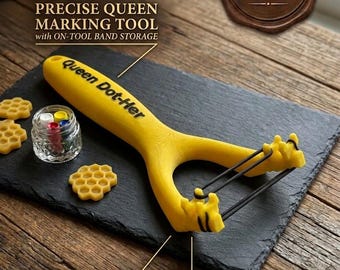 Queen Dot-Her : outil de marquage de précision pour la reine des abeilles imprimé en 3D
