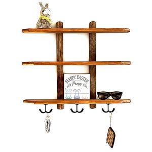 Floating Wall Shelf, 3 Tier Wood Wall Shelf