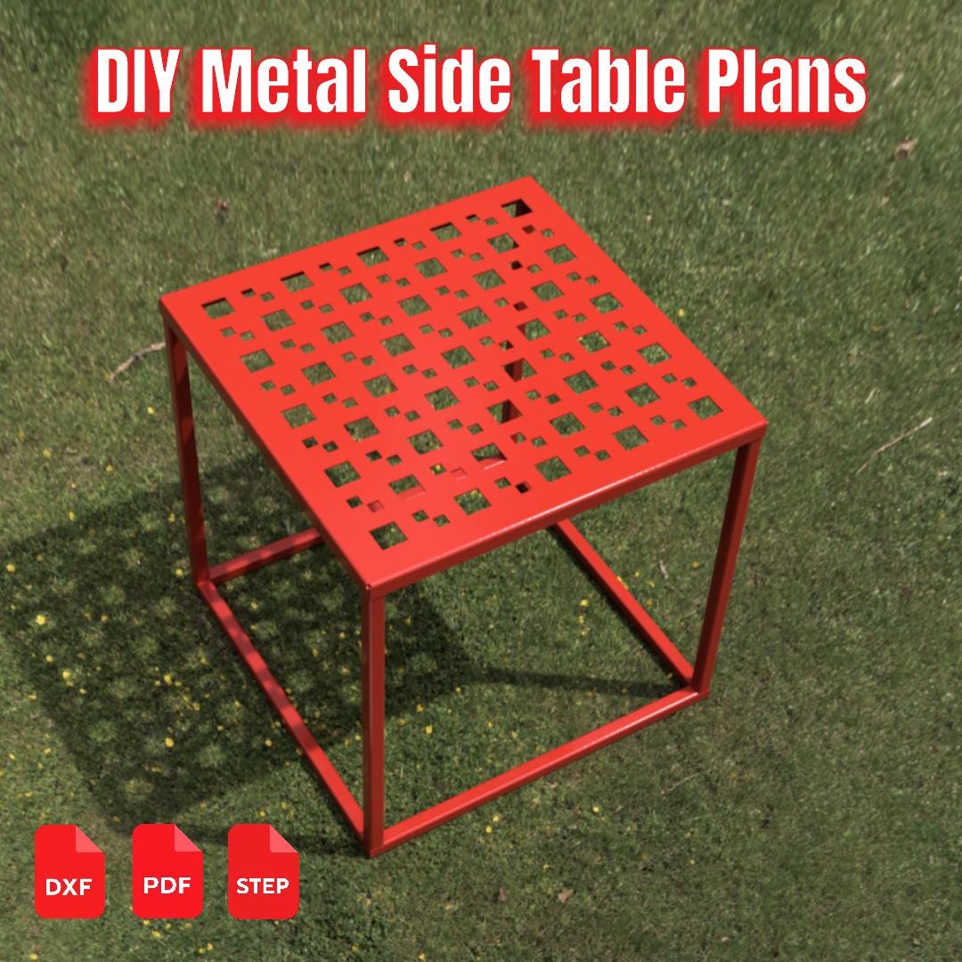 DIY Metal Side Table Plans - Etsy