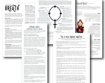 Prayer Practice Bundle | Centering Prayer - 9-Fold Prayers - Breath Prayers - Prayer Beads