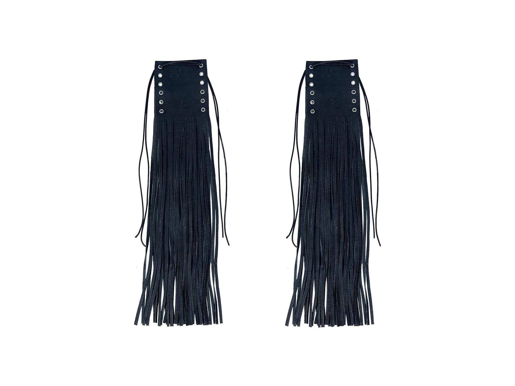 Franges Décoratives Noires Pour Guidon De Moto – Poignées, Levier – Look Custom