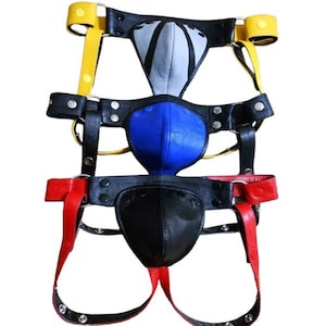 Jockstrap en cuir véritable pour hommes, fétiche, sous-vêtements en cuir club, string sexy, adulte, codpiece, sous-vêtements fétichistes, sous-vêtements en cuir pour hommes