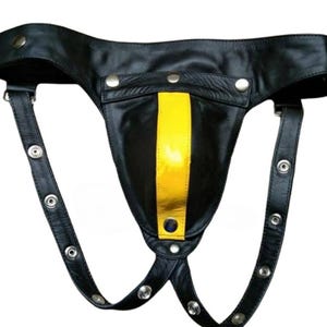 Men&#39;s Real Leather Jockstrap, Fetish, Club Leather Underwear, Sexy Thong, Adult, Codpiece, Fetish Underwear, Men Leather Underwear