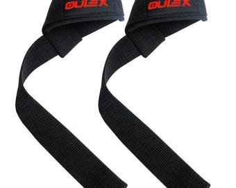 Lifting Wrist Straps for Weightlifting, Gym, Powerlifting, Deadlifts, Bodybuilding, Workout, Strength Training - Premium Cotton Neoprene Pad