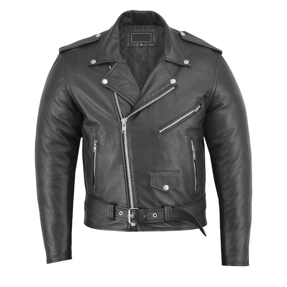 Classic Real Leather Motorbike Jacket for Men Rider Motorcycle Jacket Handmade Moto Outerwear Vintage Style Racing Biker Jacket