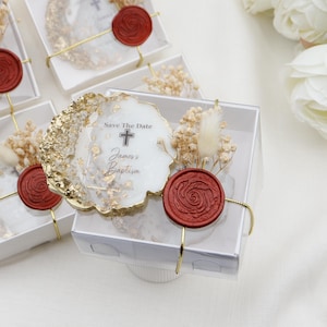 Personalized Golden Baptism Favor, Baptism Epoxy Magnet, Luxury Baptism Gift For Guest, First Christening Favors, Mi Bautizo, Communion Gift
