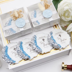 Personalized Baptism Gift, Blue Unique Baptism Favors For Guests, Baptism Magnet, Christening Party Favors,First Communion Favors,Mi Bautizo