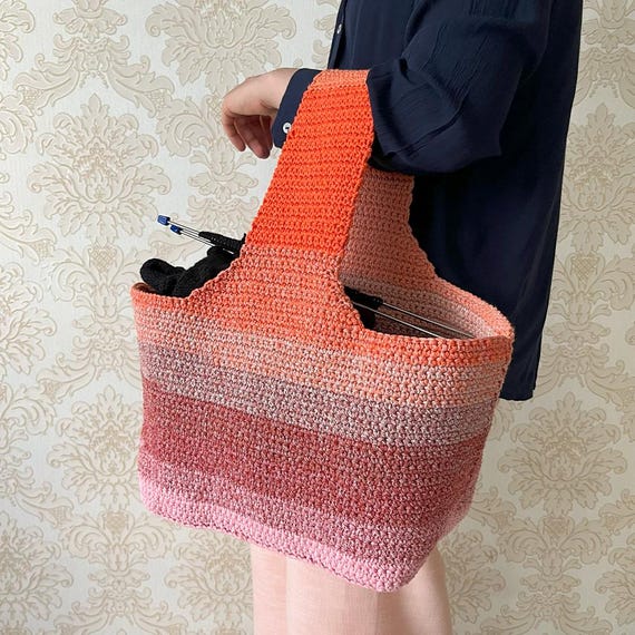 Crochet Project Bag Pattern: DIY Yarn Storage Tote (PDF Pattern)