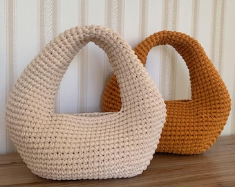Fondol Bag Crochet Pattern PDF, Modern Crochet Tote Bag Pattern, Digital DIY Purse Pattern for Beginners, Handmade Yarn Handbag Design
