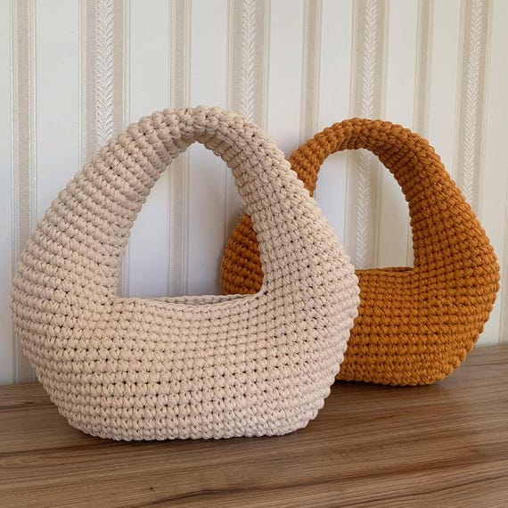 Fondol Bag Crochet Pattern PDF, Modern Crochet Tote Bag Pattern, Digital DIY Purse Pattern for Beginners, Handmade Yarn Handbag Design