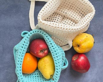Patrón de bolsa de mercado tejida a crochet: PDF digital, bolsa de malla para la compra, bolsa de compras ecológica, bolsa de mano para hacer tú mismo, patrón de crochet para principiantes