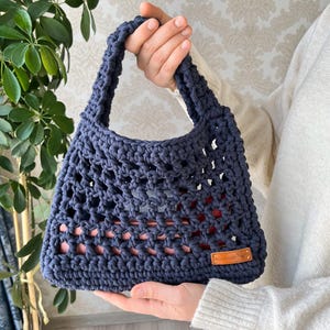T-shirt Yarn Crochet Bag Pattern: Easy Handbag (PDF Pattern)