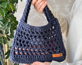 T-Shirt Garn Häkelanleitung: Easy Handbag (PDF-Muster)