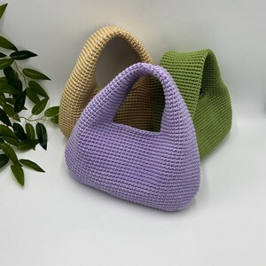 Loma Bag Crochet Pattern, Cotton Yarn Handbag, Shoulder Bag, Beginner DIY Purse PDF with Video Tutorial image 3