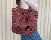 Crochet Mesh Tote Bag Pattern PDF Download – Large Reusable Raffia Yarn Market Bag Pattern – Eco Friendly Summer Beach Bag Crochet Pattern